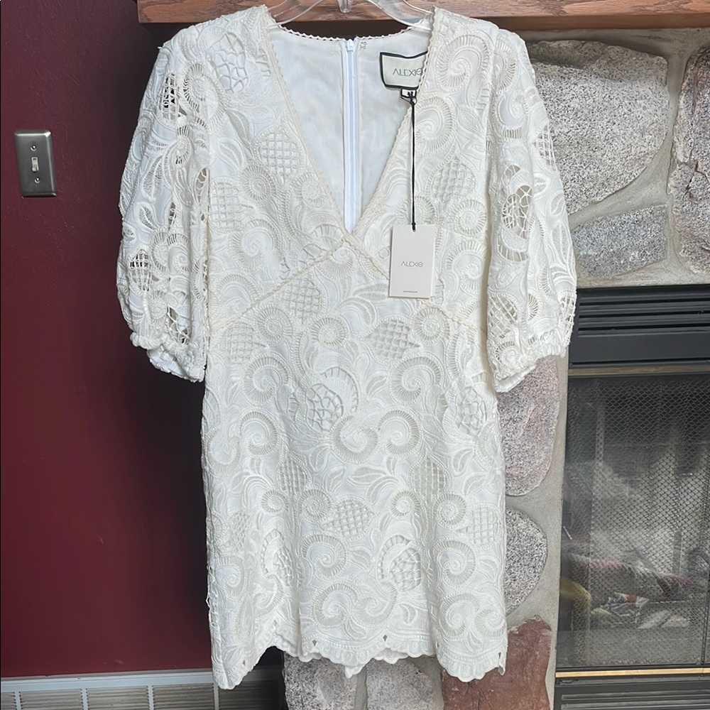 Alexis Blanca Macrame Lace Mini Dress